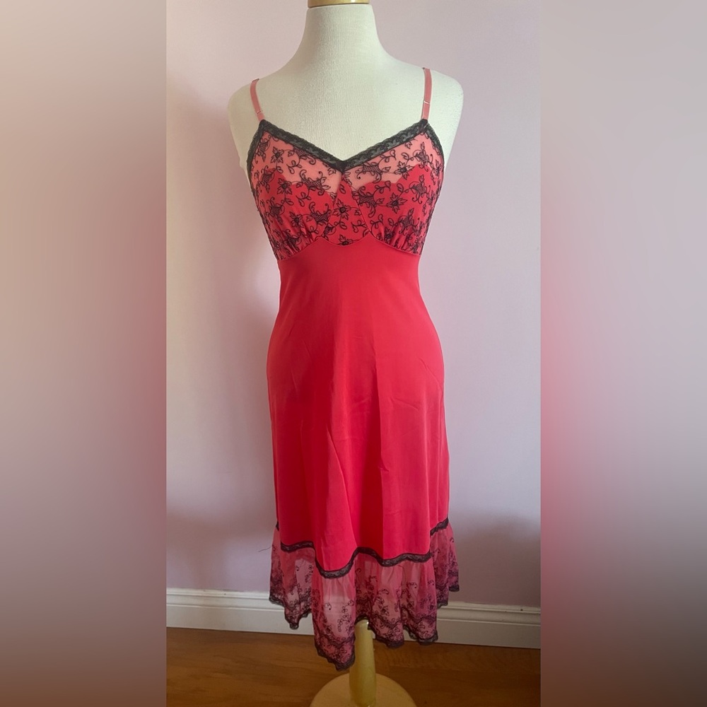 Red Hot Vintage Red Nightgown/ Slip